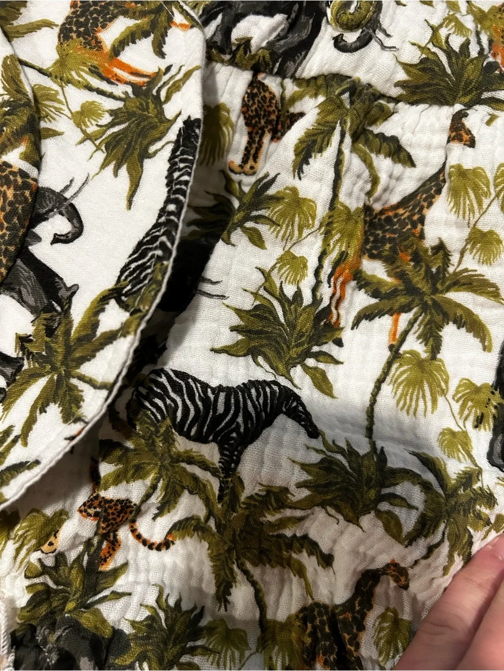 Baby Essentials Kids Jungle Animal Romper in White & Green